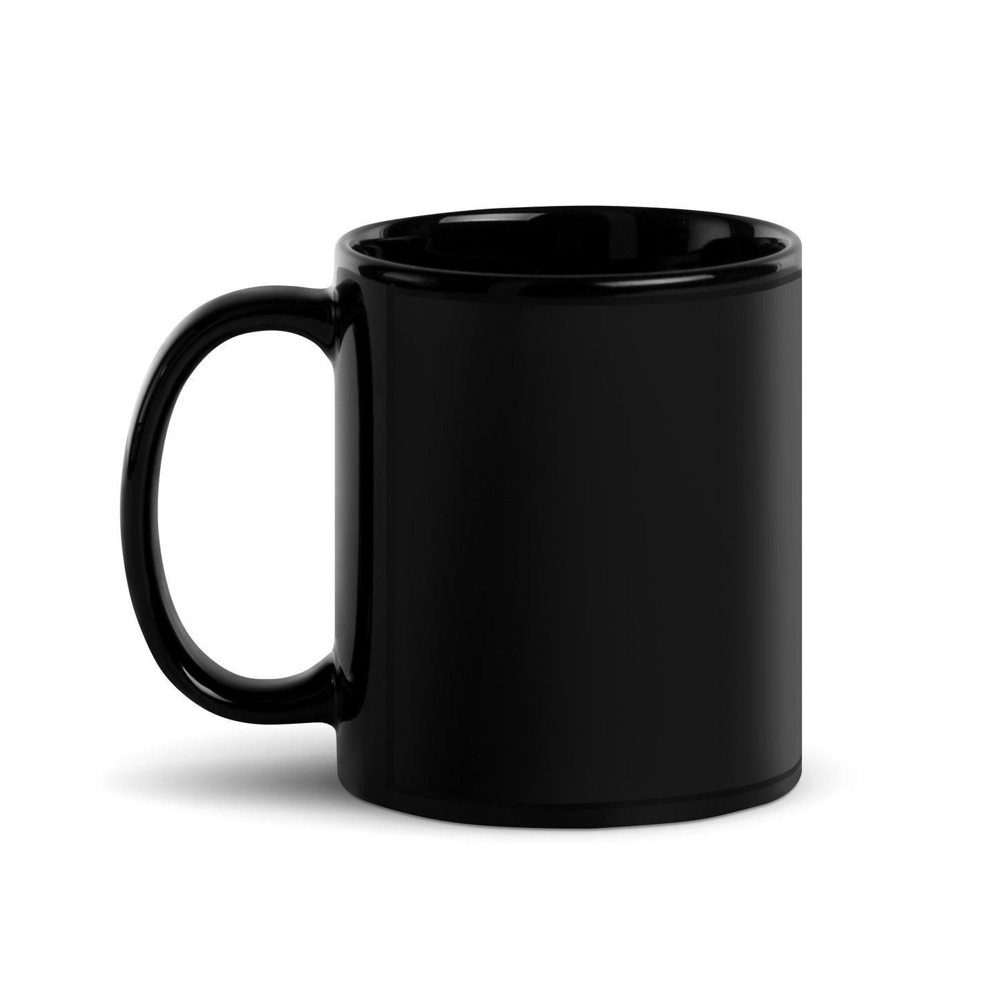 DARK AS COFFEE Schwarze glänzende Tasse