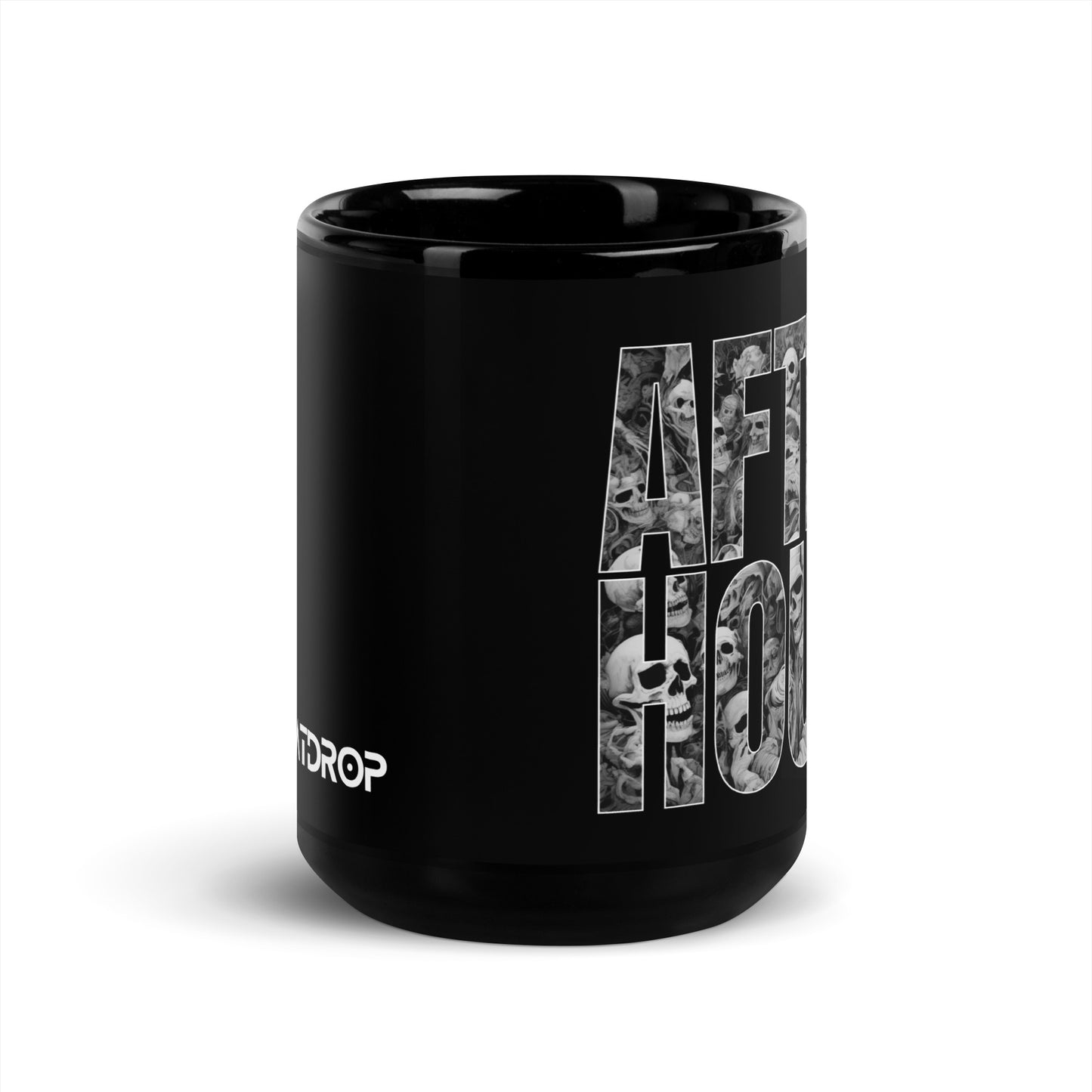 AFTER HOUR Schwarze glänzende Tasse
